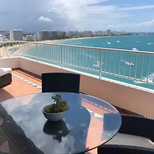 Spectacular Beach Front Ph, 2 Level-3bd-2.5 Bath Apartment San Juan